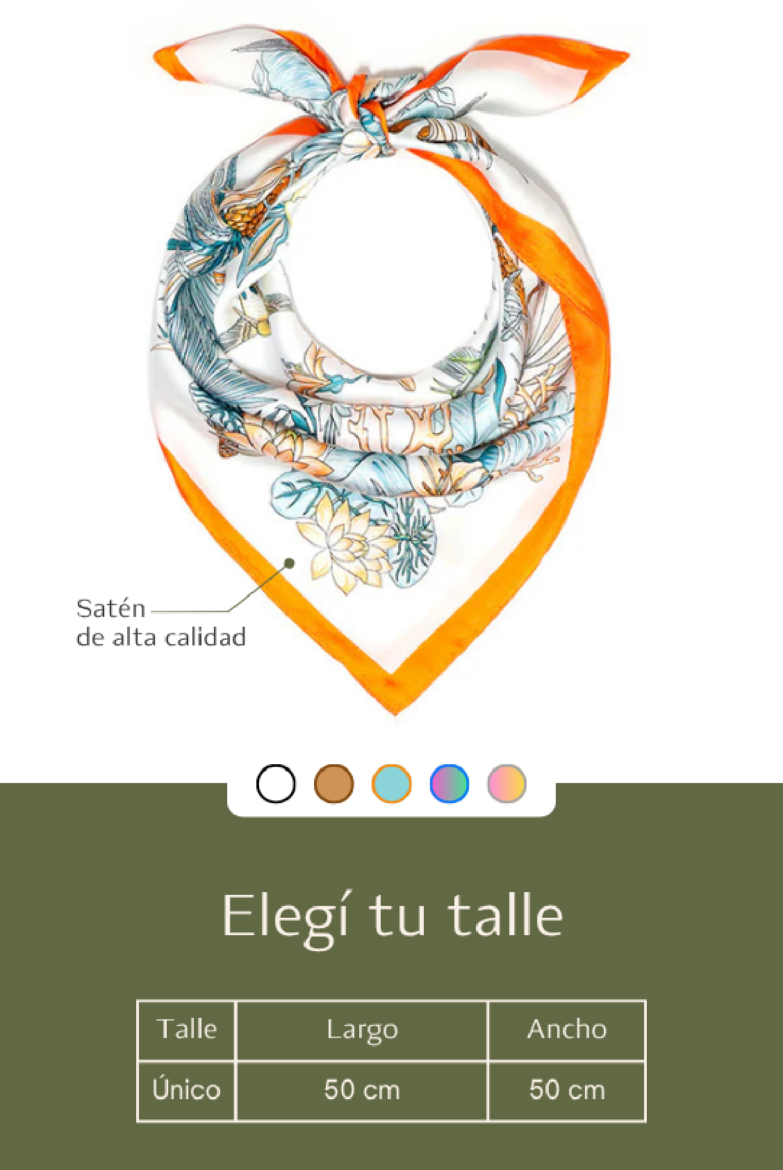 PAÑUELO DE SATÉN PREMIUM